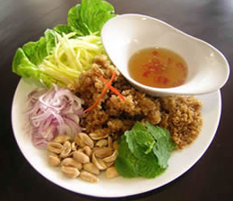 AzuThai Crispy Catfish Salad with Green Mango, Shallots, Peanuts, Chili, Lime Dressing Recipe
Yam Pla Duk Foo